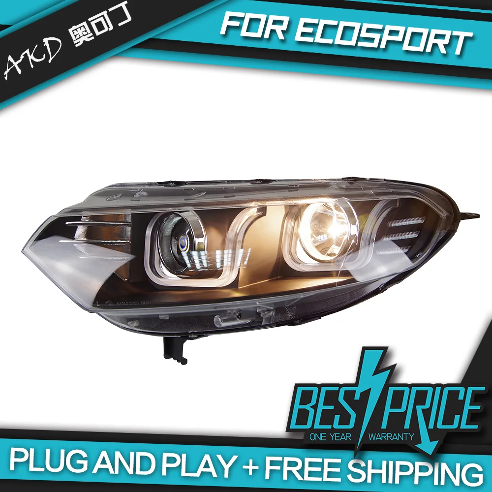Автомобильный Стайлинг для EcoSport фары 2013 2015 светодиодный задний фонарь DRL
