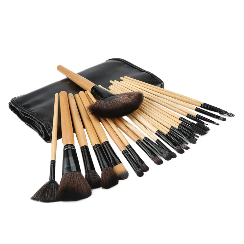 Beauty Professional Makeup Brushes Concealer Fashion 24pcs Cosmetic +15 Color Platte + Sponge Puff Set | Красота и здоровье
