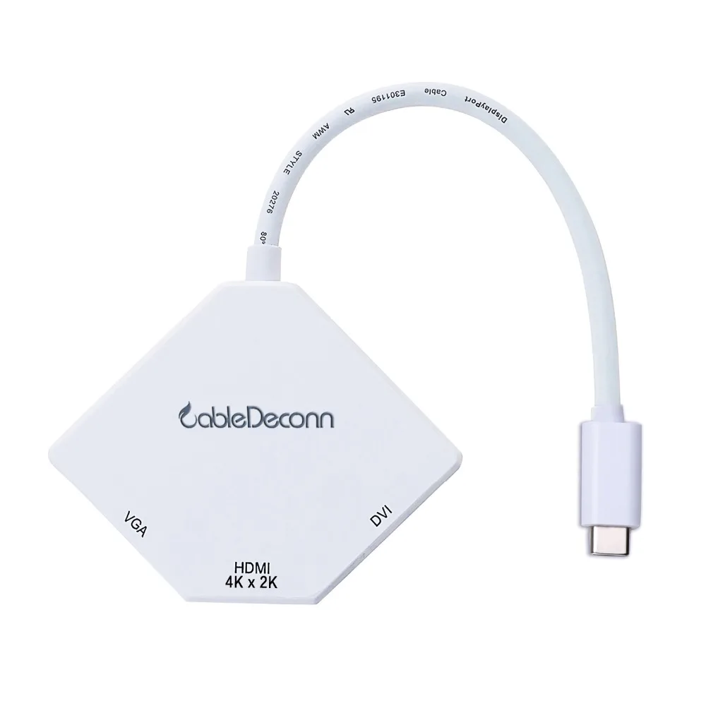Thunderbolt 3 док-станция USB C к HDMI VGA DVI адаптер многопортовый 4K кабель для Apple Mac samsung S8 Macbook Pro USB C концентратор