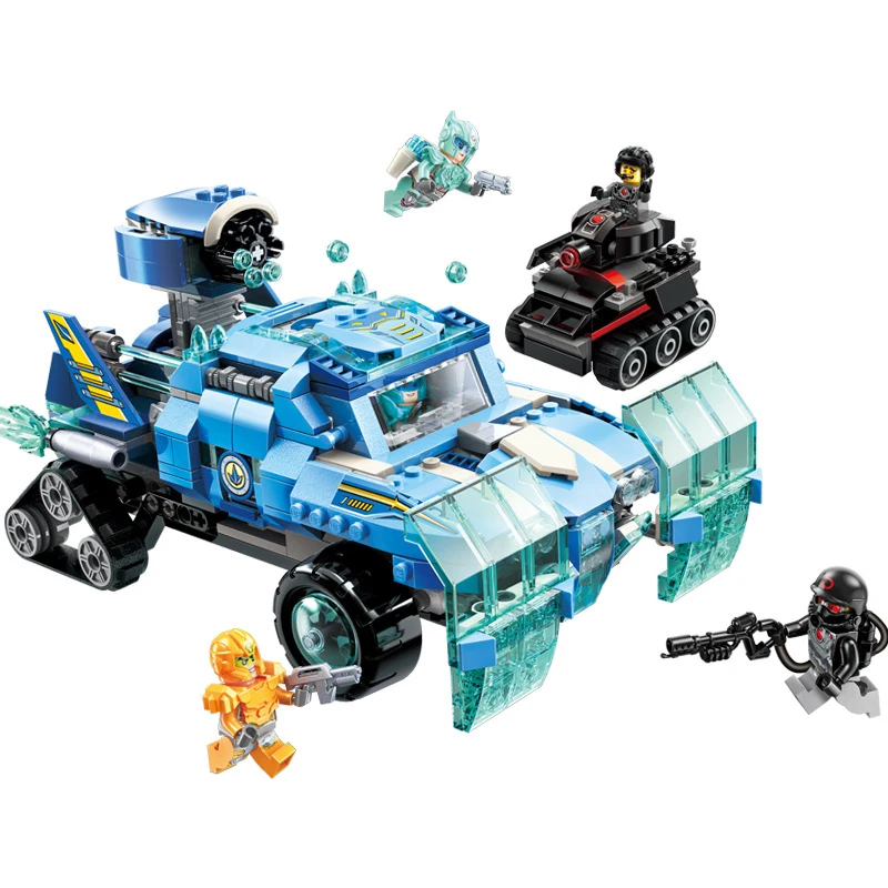 596 шт. детские строительные блоки игрушка Legoingly город полиция защита от льда
