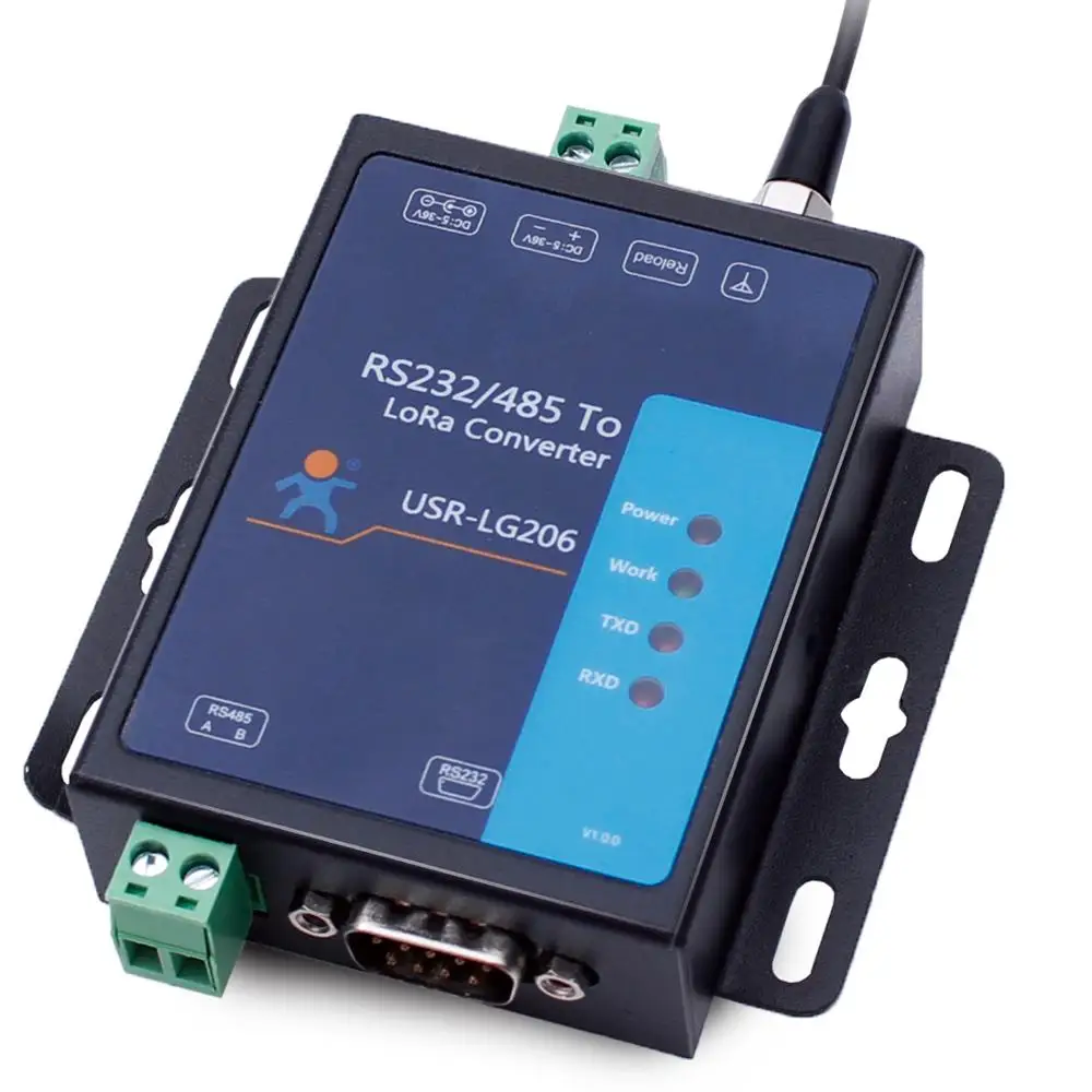 Последовательный преобразователь RS232 RS485 в LoRa серверное устройство (точка точку)