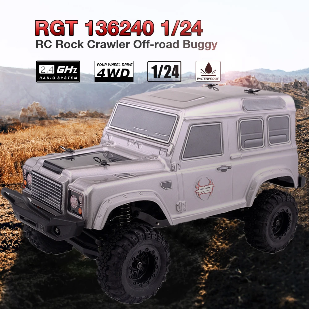 RGT RC автомобили 136240 1:24 Рок Гусеничный 2 4 г 4WD 15 км/ч внедорожный автомобиль багги с 3