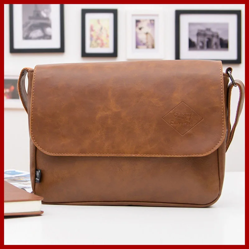 

new 2019 fashion genuine leather bag men messenger bags,shoulder bags bolsas leather casual briefcase,retro men's travel bags