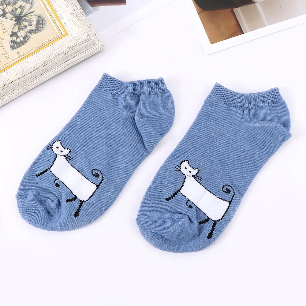 2 пары/уп. модные хлопковые носки милые Нескользящие Короткие Носки с рисунком