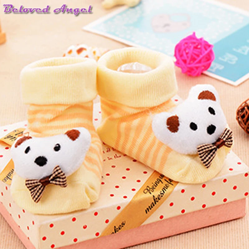 0-18M Kids Cute Socks Baby Cotton Cartoon Animal Newborns Sole Boot Slipper Child For Boy Girl Babies Sock Anti-slip Floor Wear | Детская
