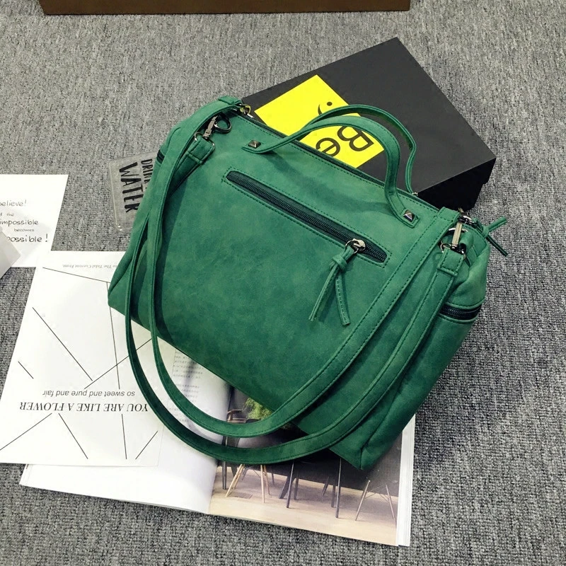 Сумка Бостон Роскошные замша сумки женские дизайнерские винтажные Топ ручка с