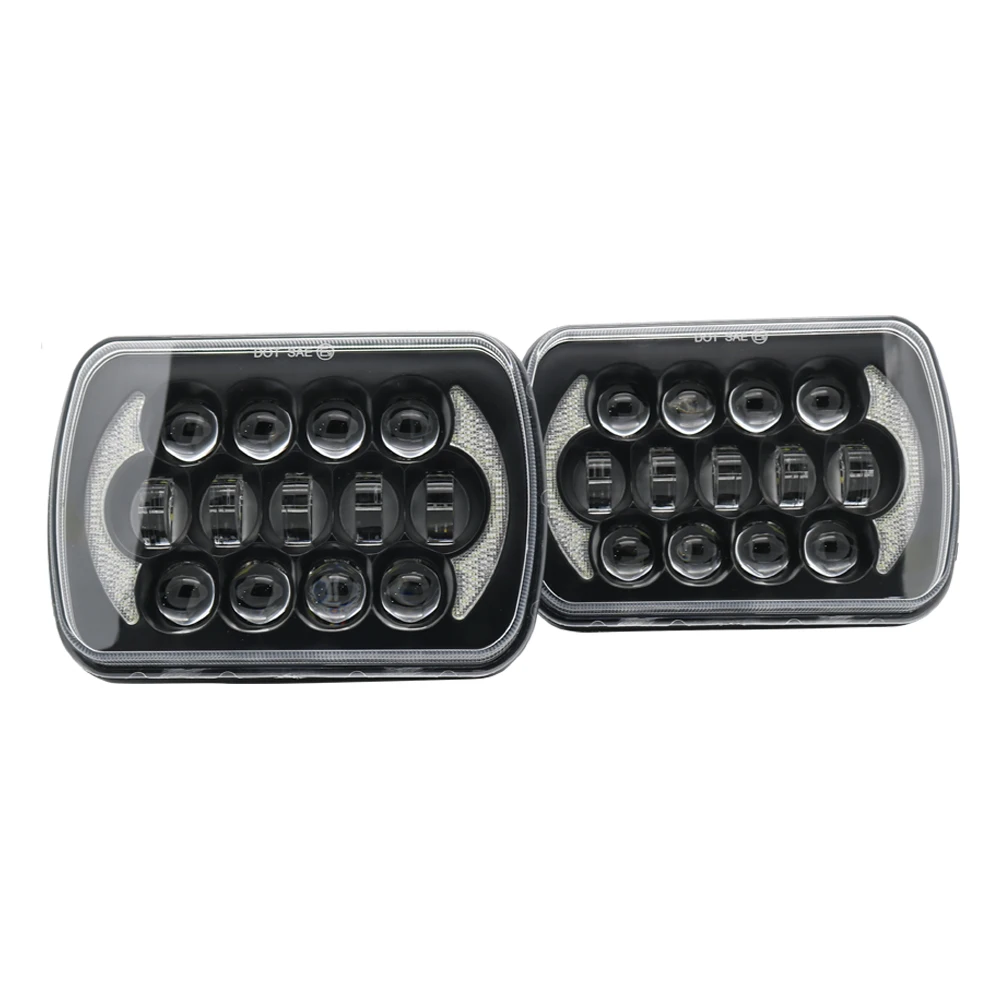 2 шт. 105 Вт 7x6 'ƋX7&quot светодиодный фонарь Halo DRL для Jeep Wrangler YJ 86 95 Cherokee XJ 84 01