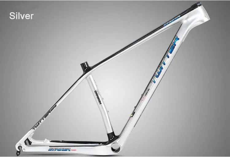 29 Silver Twitter STRIKERpro MTB карбоновая рама Сверхлегкая рама для горного велосипеда XC рычаг кабель внутренней маршрутизации дисковый тормоз ESP уф лазер - Цвет: 29 Silver