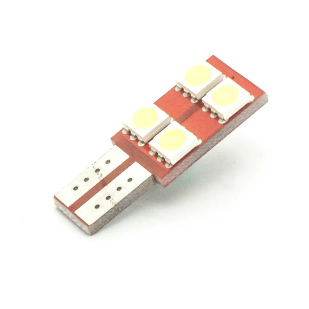 

1Pcs W5W T10 Car Interior Lamp 4 SMD 5050 LED Dome Festoon Reading Clearance Side Marker Bulb White 12V Auto License Plate Light