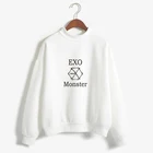 Свитшот Kpop Exo Женский, худи в стиле Харадзюку, флисовый пуловер с надписью, одежда в стиле K-pop, Осень-зима