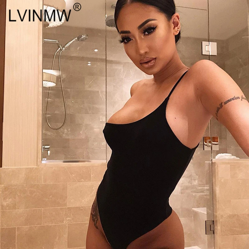 LVINMW сексуальные бодикон боди на одно плечо Новинка 2019 Летние Женские однотонные