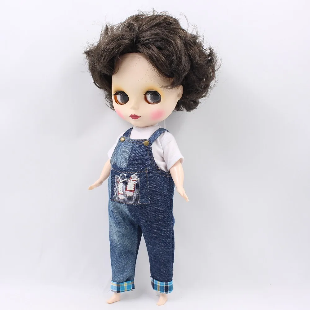Ледяной DBS Blyth кукла 1/6 30 см Черный Короткий волос Жир Тела белая кожа