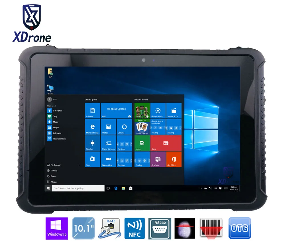 Прочный планшетный ПК K16H 10 дюймов Windows домашний Z8350 IP67 водонепроницаемый