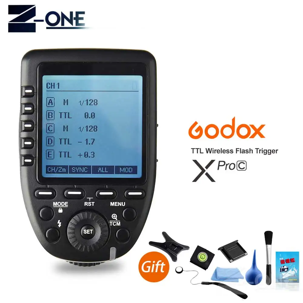 

In Stock! Godox XPro-C Flash Trigger Transmitter with Professional Function Support E-TTL II Auto Flash for Canon Camera