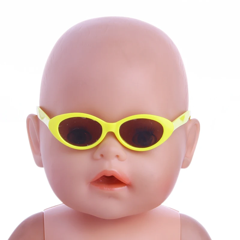 LUCKDOLL печатные рамки солнцезащитные очки подходят 18 дюймов американский и 43 см детская кукла одежда аксессуары, игрушки для девочек, поколение, подарок на день рождения