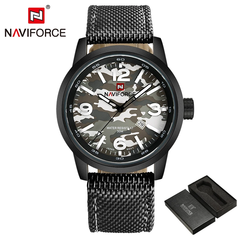 2017 Новый роскошный бренд NAVIFORCE мужские армейские военные часы кварцевые модные