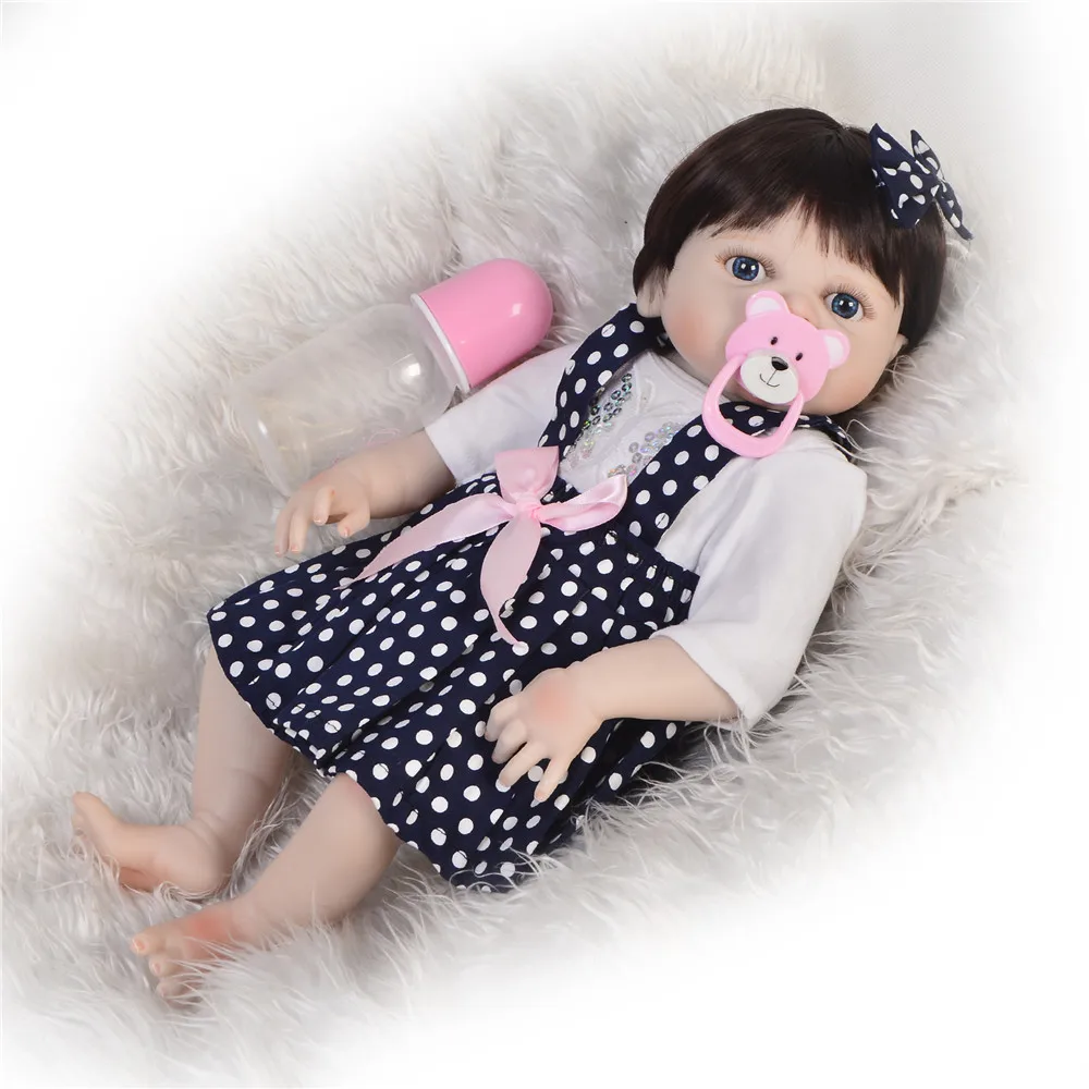 Кукла bebe reborn 48 см силиконовая кукла Очаровательная Реалистичная для малышей Bonecas