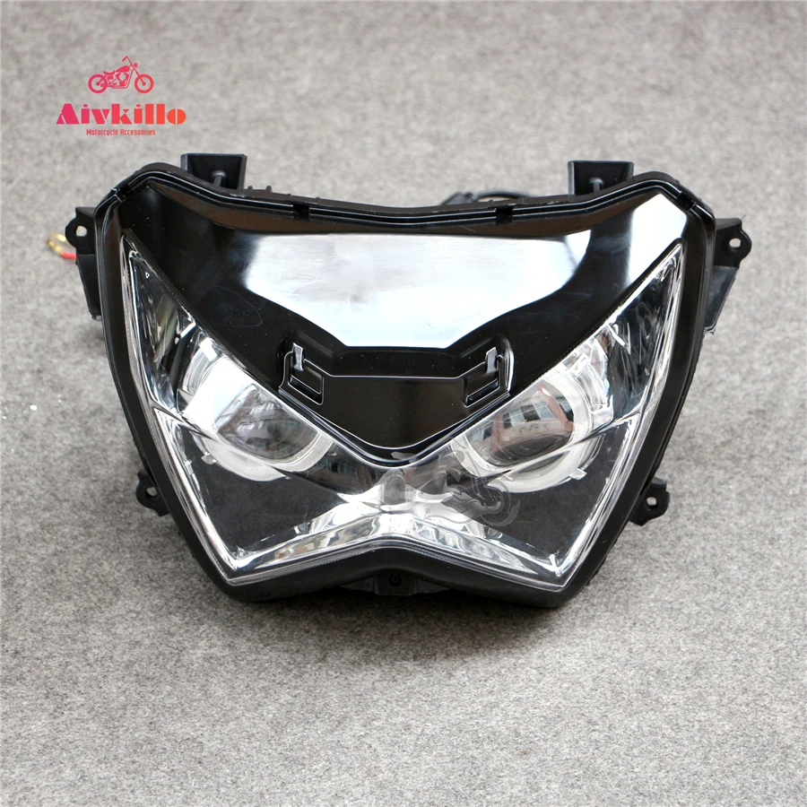 Фары HID Blue Angel Eyes кронштейн для фары верхний хомут обтекатель Кавасаки Z250 13-14-15-16-17
