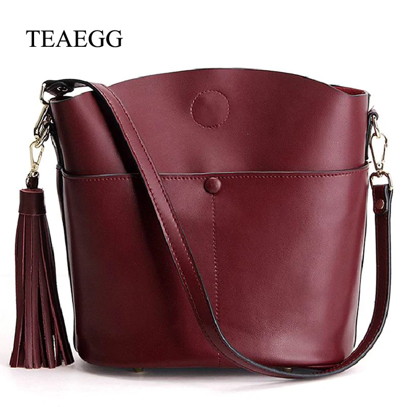 Женская сумка TEAEGG Высококачественная 30 см Сумка с зернистой текстурой личи