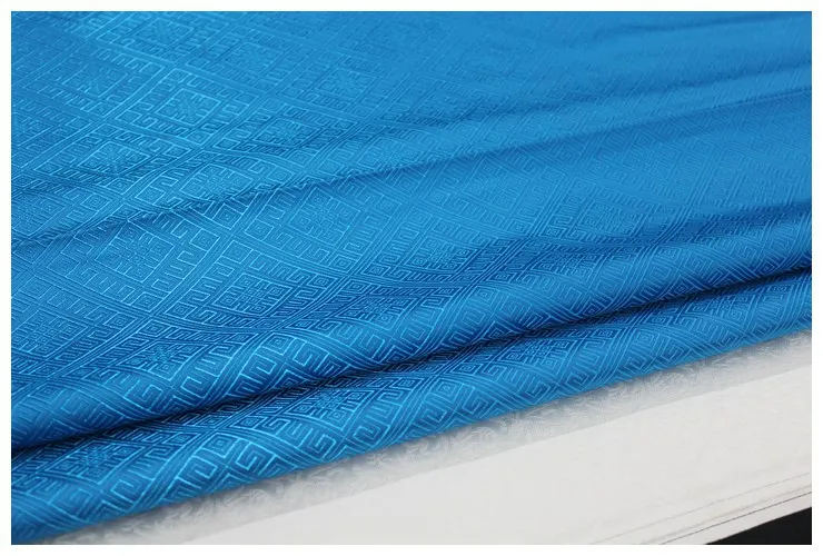 HLQON парча сетка Голубое озеро синий ткань фетр для пэчворка telas простыня cheongsam