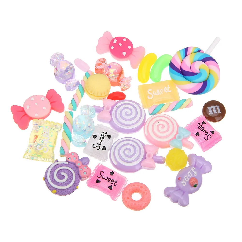 30 шт. аксессуары бусины для слаймов милые конфетные плоскогубцы принадлежности
