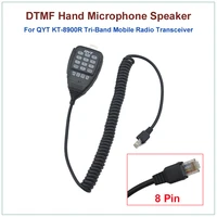 original qyt 8 pin dtmf hand speaker microphone for qyt kt 8900r kt8900r tri band mini mobile radio transceiver