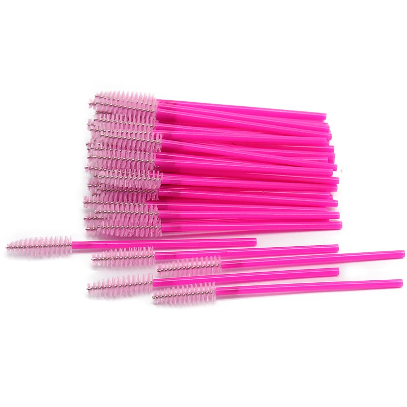 50pcs pink 02 SinSo 50 шт./упак. щеточку для ресниц кисти для макияжа Набор Тушь для ресниц одноразовые палочки Аппликатор мини щеточка для ресниц кисти для макияжа Набор инструментов - Handle Color: 50pcs pink 02
