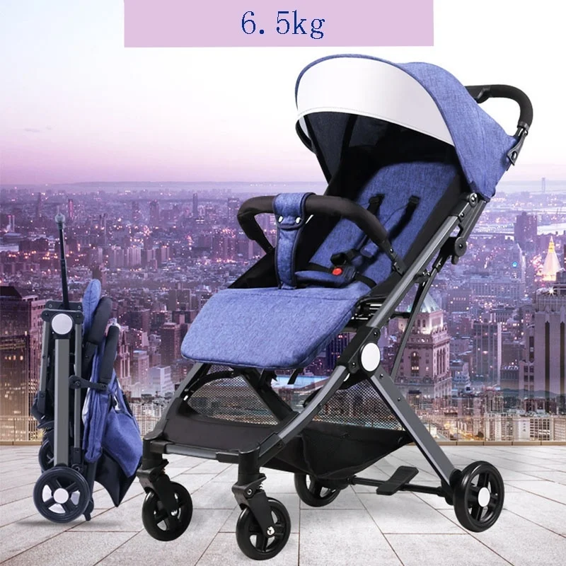 Blue 6,5 кг портативная детская коляска для новорожденных, складная коляска для путешествий, легкая детская коляска - Цвет: Blue