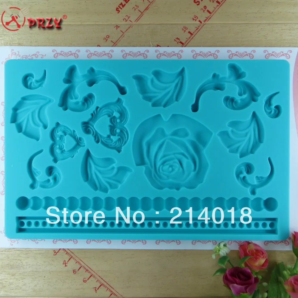 

rose New style large wholesale hot sale chocolate silicon mold fondant Cake decoration mold N0.:si083-1