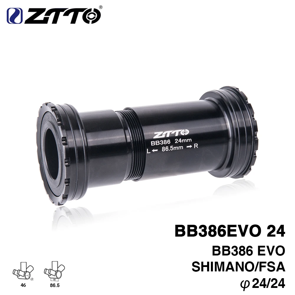 ZTTO BB386 EVO 24 адаптер велосипедный пресс подходят нижние кронштейны крепления оси для MTB дорожный велосипед запчасти 24 мм шатуны
