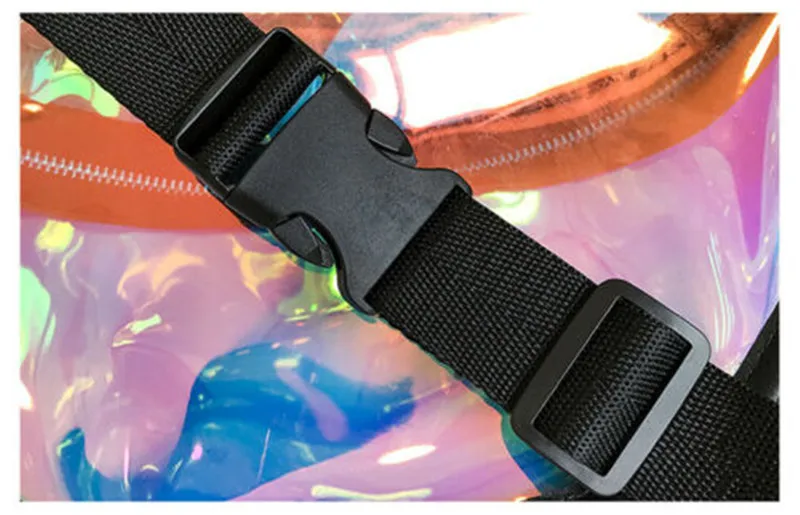 Новинка 2019 Женская поясная сумка из искусственной кожи забавная Светоотражающая полупрозрачная лазерная