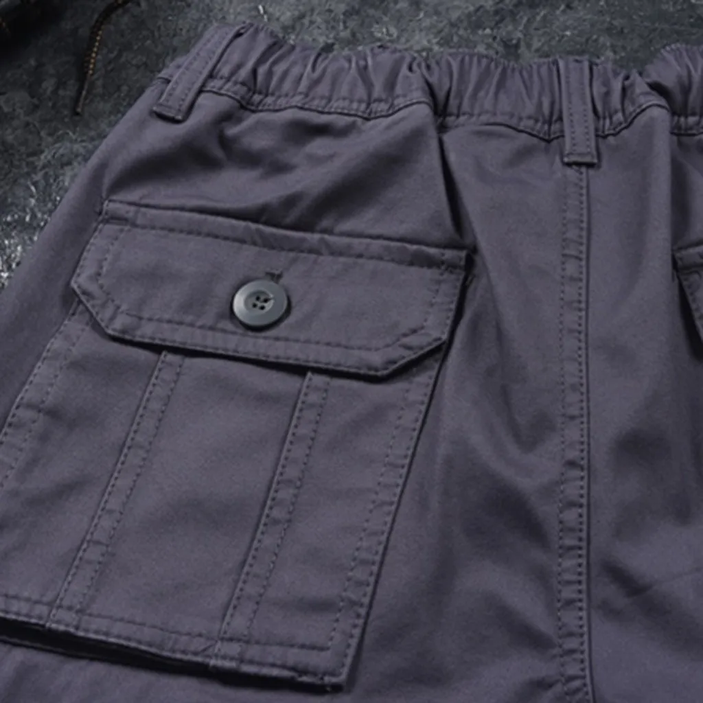 pantalones hombre Men's Summer Handsome Style Outdoor Multi-Pocket Overalls Straight Sports Pants спортивные штаны мужские