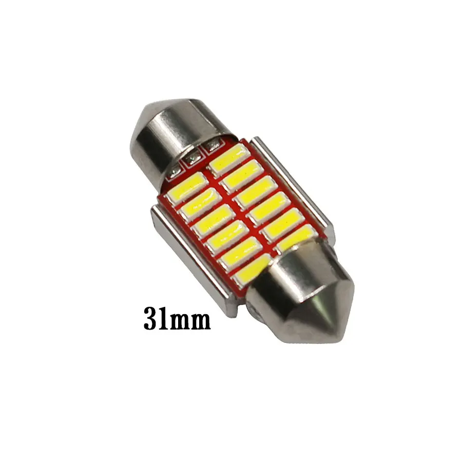 YCCPAUTO 4 шт. C10W C5W 31/36/39/42 мм лампы светодиодный Canbus Festoon Чтения Купол Подсветка регистрационного номера Ошибок Белый 4014 smd