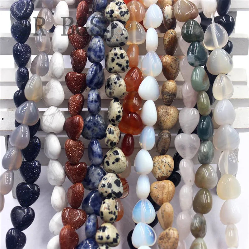 

Бесплатная доставка 10 мм подарок на день Святого Валентина дизайн виды ювелирное изделие из драгоценных камней DIY сердце любовь Бусины Strand ...