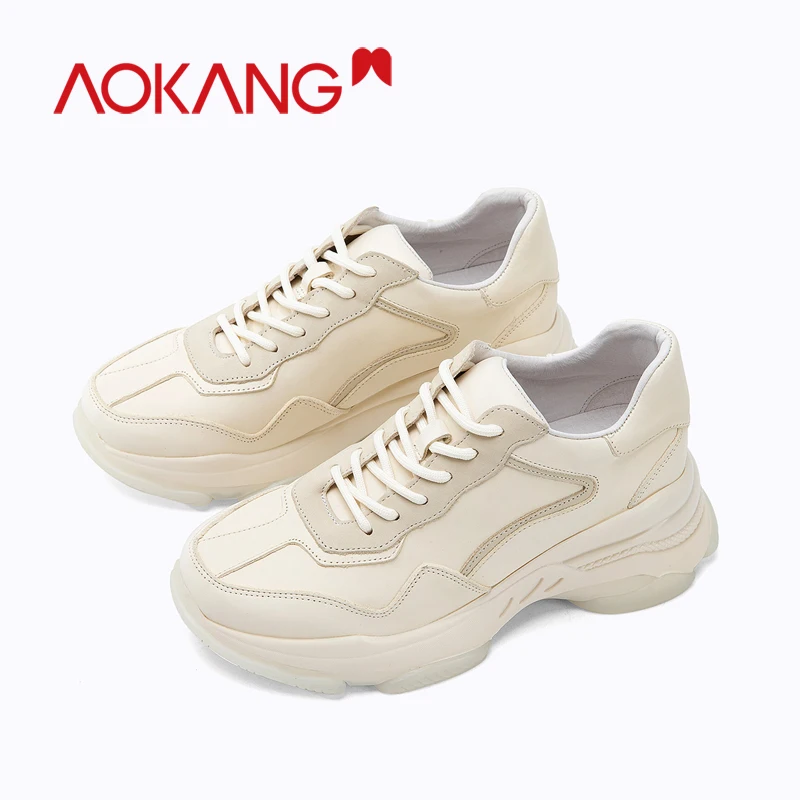 Женские кроссовки на платформе AOKANG повседневные из вулканизированной резины Tenis