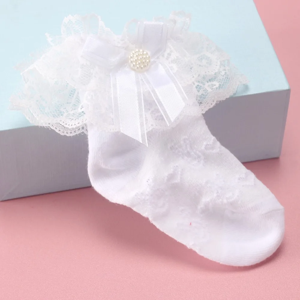 Детские носки принцессы для девочек уютный Винтаж с кружевными рюшами Носки