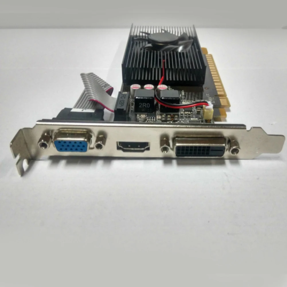 PC Accessories Office DVI VGA Game Host Desktop HDMI PCI-E 2GB DDR3 64BIT Graphics Card High Definition Computer CD Dirver |