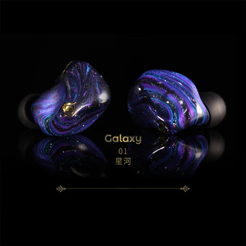 01-Galaxy Peacockaudio Peacock аудио P1 Динамический драйвер в ухо наушники HiFi ручной работы IEM 0,78 мм кабель IPX6 Водонепроницаемый 4,1 Bluetooth - Цвет: 01-Galaxy