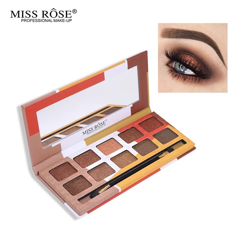 Палитра теней для век Miss Rose палитра телесного цвета с кисточкой дымчатые тени