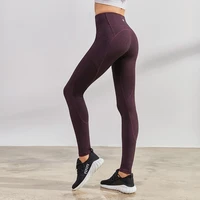 womens tummy control yoga pants stretchy gym tights high waist fitness leggings female sports running pants with pocket