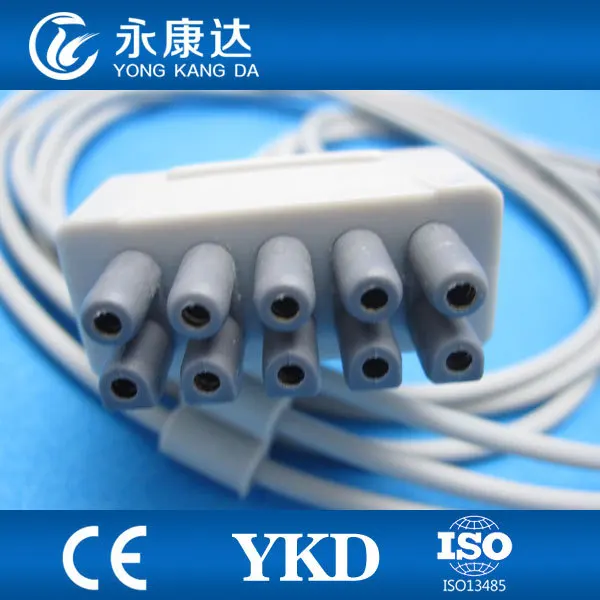 3 шт./упак. GE-marqutte 3-свинцовый кабель ECG и проводные провода с клипсой IEC для