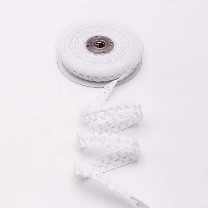 Новинка! 5 м/10 м красивая кружевная тесьма 15 мм DIY украшения аксессуары Праздничная Свадебная швейная многогранная Двусторонняя кружевная сетчатая лента - Цвет: white