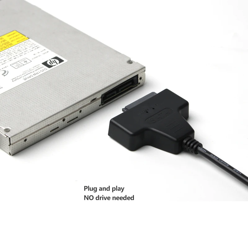 Кабель конвертер с USB 2 0 на тонкий SATA Slimline 7 + 6 13 контактных соединительных кабелей