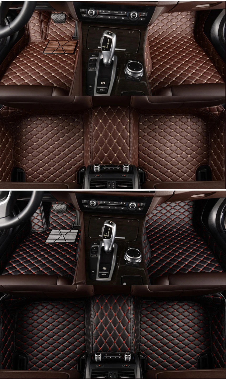 Zhoushenglee кожаные автомобильные коврики для Audi Q7 2006 2007- Пользовательские Авто подушечки автомобильной ковровое покрытие