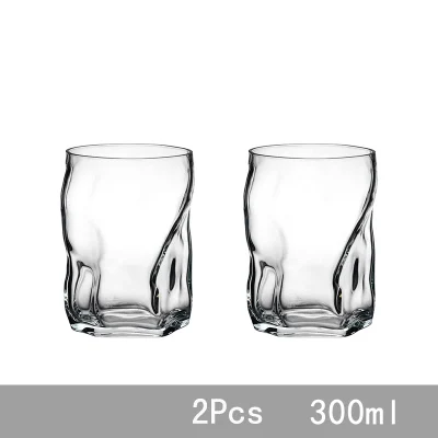 Transparent 300ML Креативная цветная прозрачная стеклянная домашняя термостойкая чайная чашка сока холодный напиток чашка романтические прозрачные вечерние пивные стеклянные - Цвет: Transparent 300ML