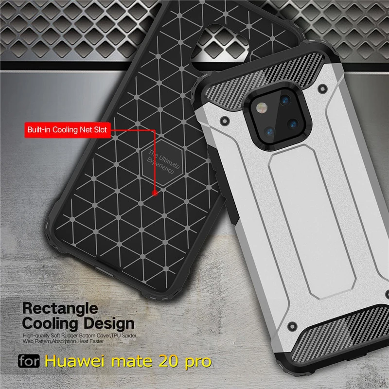 Чехол Beworlder для Huawei Mate 20 Pro двухслойный ТПУ ПК полная защита теплоотвод защитный