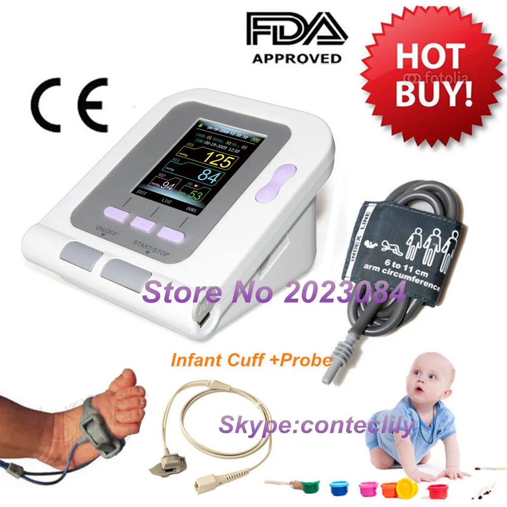

Neonate/Infant Blood Pressure Monitor CONTEC08A+SPO2 PR+PC Software+6-11cm cuff CONTEC