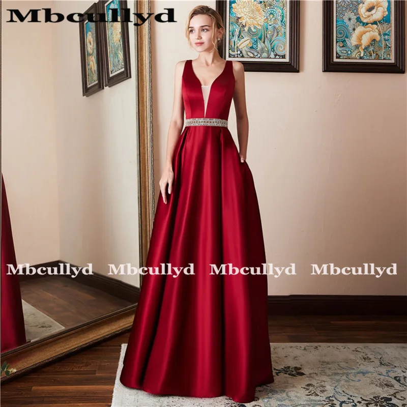 Платье женское атласное ТРАПЕЦИЕВИДНОЕ с V образным вырезом и карманами|Платья