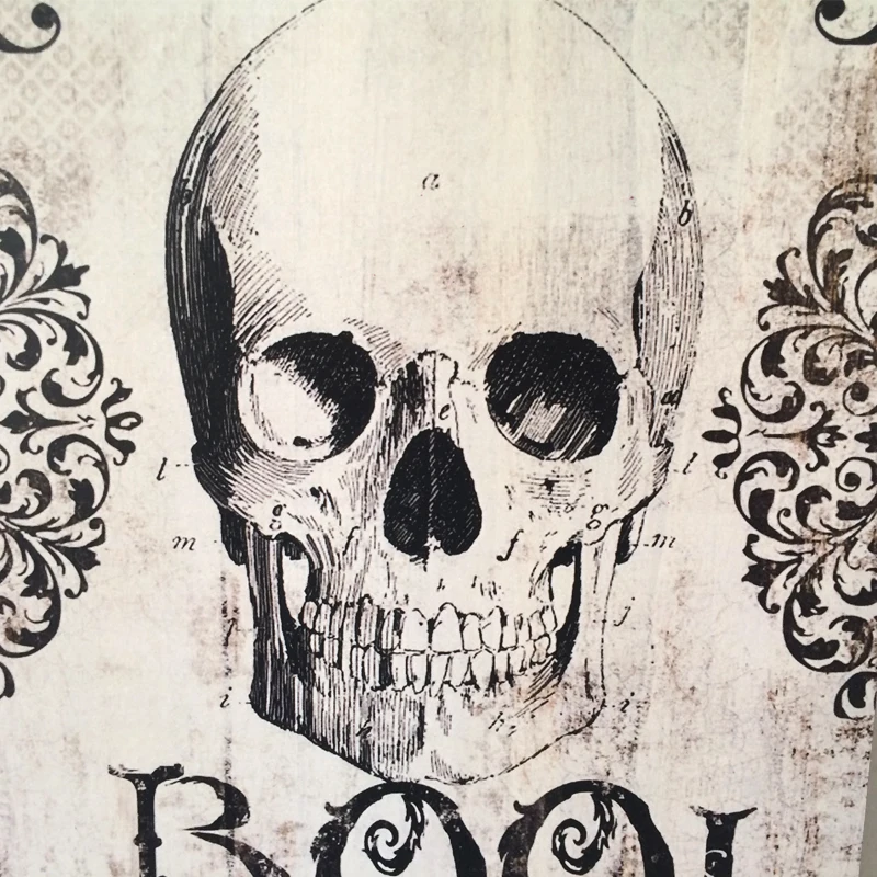 Скелет ужасов деревянный знак Хэллоуин вечерние настенные подвесные украшения