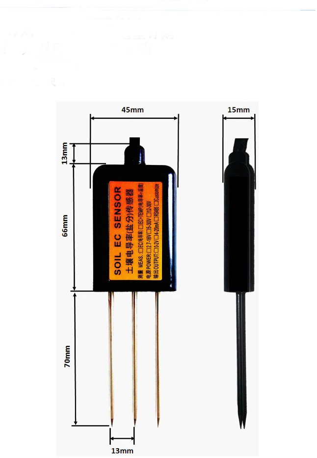 Датчик влажности почвы 2 в 1 с выходом EC10 RS485|temperature sensor|conductivity sensorsoil moisture |